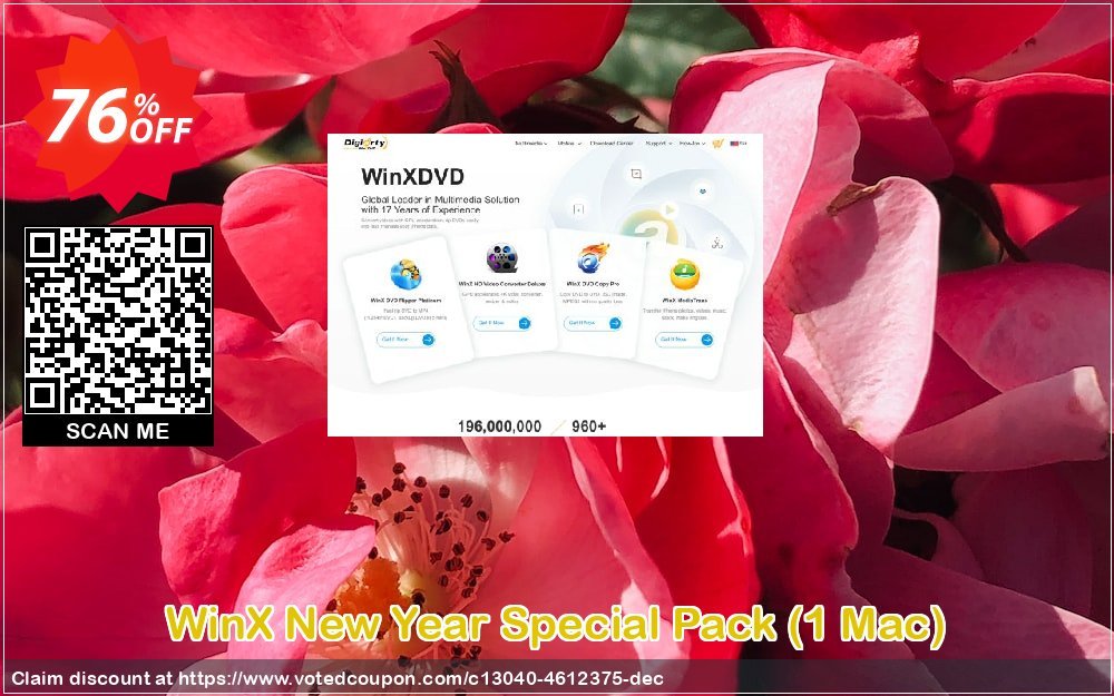 WinX New Year Special Pack, 1 MAC  voted-on promotion codes