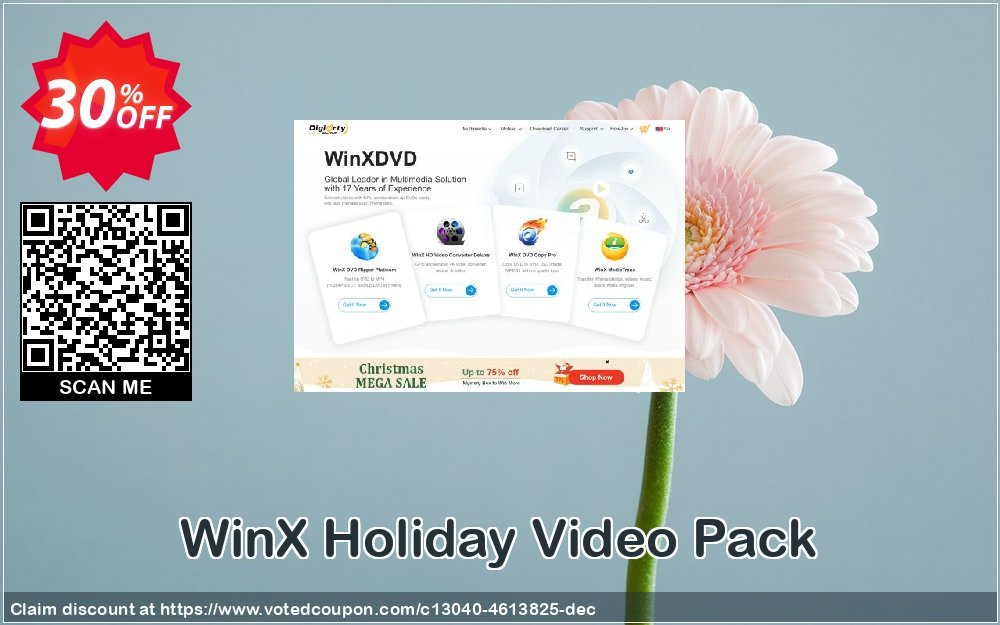 WinX Holiday Video Pack Coupon, discount WinX Holiday Video Pack for 1 Mac (Holiday Deal) stirring deals code 2024. Promotion: stirring deals code of WinX Holiday Video Pack for 1 Mac (Holiday Deal) 2024