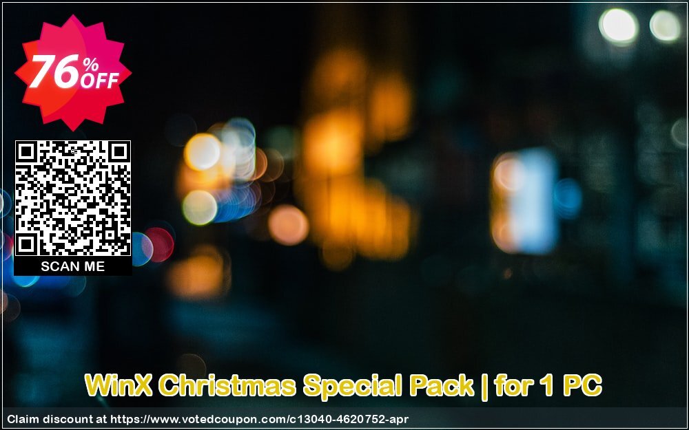 WinX Christmas Special Pack | for 1 PC Coupon, discount New Year Promo. Promotion: Best promotions code of WinX Christmas Special Pack | for 1 PC 2024