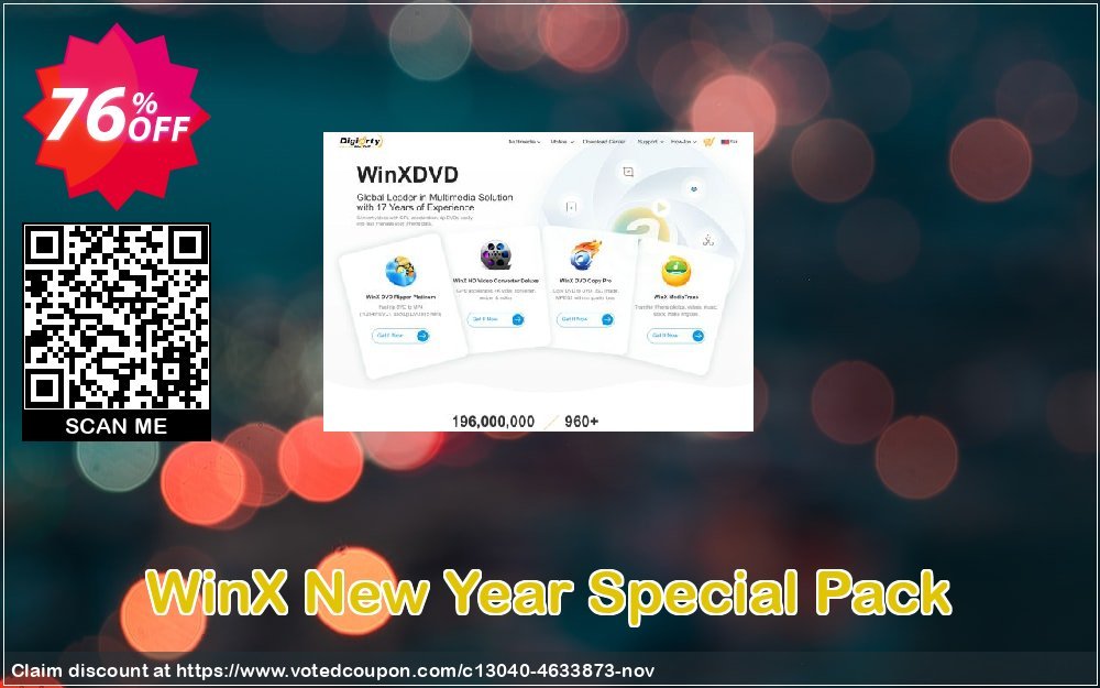 WinX New Year Special Pack Coupon, discount New Year Promo. Promotion: Best discounts code of WinX New Year Special Pack | for 1 PC 2023