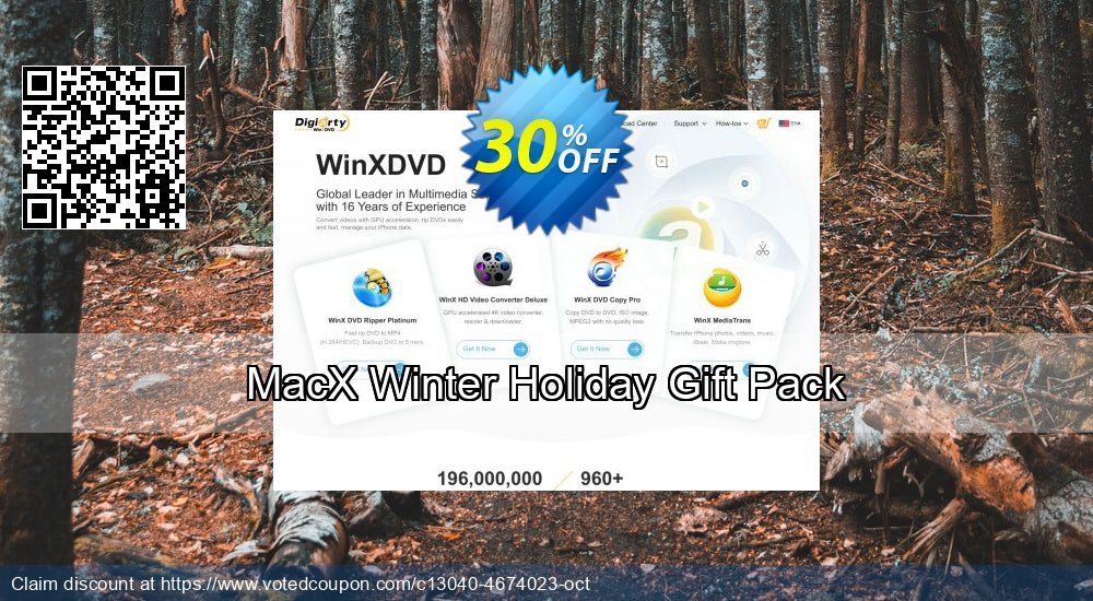MACX Winter Holiday Gift Pack Coupon, discount MacX Winter Holiday Gift Pack Marvelous discounts code 2023. Promotion: Marvelous discounts code of MacX Winter Holiday Gift Pack 2023
