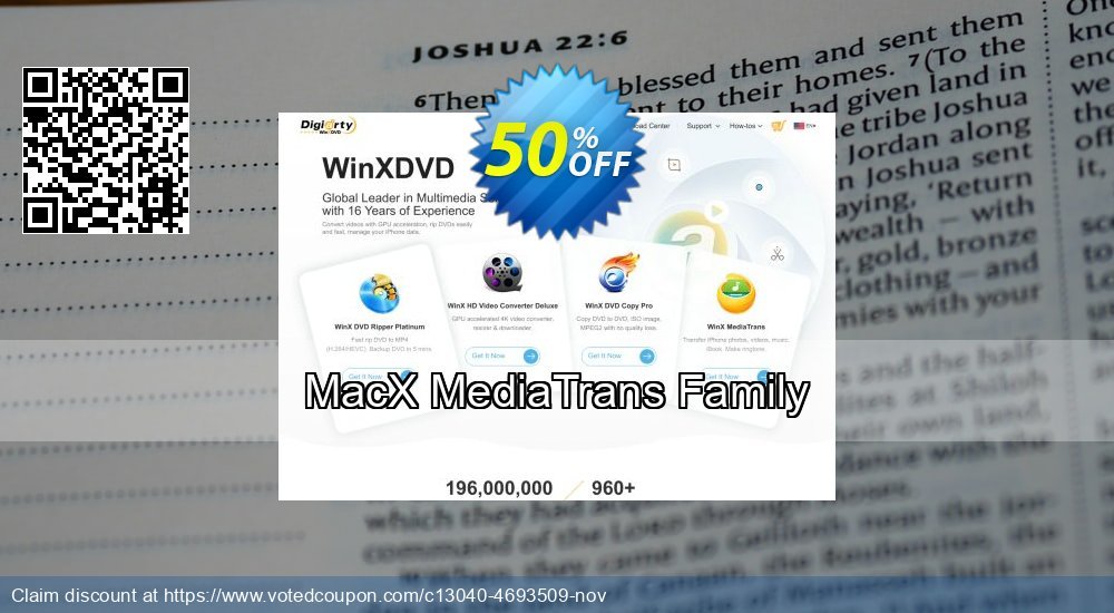 MACX MediaTrans Family Plan Coupon, discount $59 for MacX MediaTrans (family license) - Affiliate. Promotion: best promo code of MacX MediaTrans (Family License) 2023