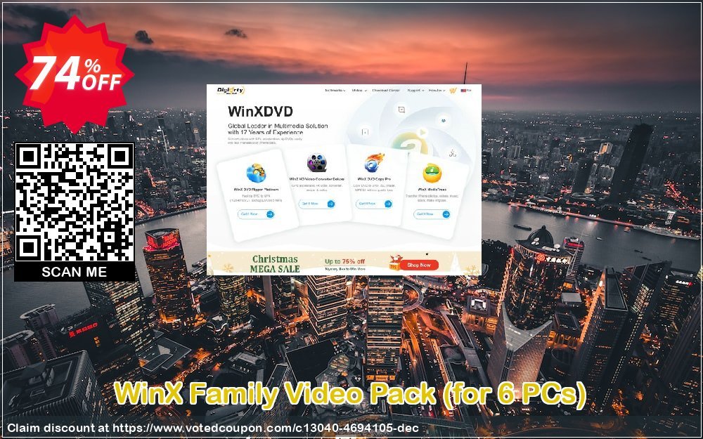 WinX Family Video Pack, for 6 PCs  Coupon Code May 2024, 74% OFF - VotedCoupon