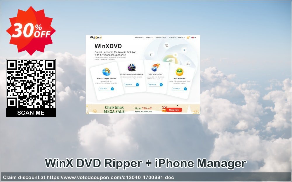 WinX DVD Ripper + iPhone Manager Coupon, discount DVD Ripper + iPhone Manager  fearsome deals code 2023. Promotion: fearsome deals code of DVD Ripper + iPhone Manager  2023