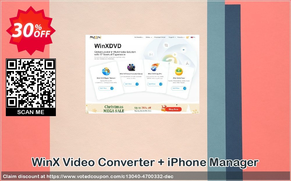 WinX Video Converter + iPhone Manager Coupon, discount Video Converter + iPhone Manager  dreaded offer code 2024. Promotion: dreaded offer code of Video Converter + iPhone Manager  2024
