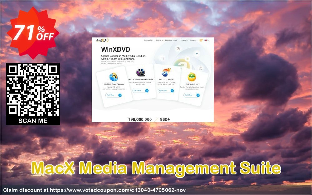 MACX Media Management Suite Coupon, discount Media Bundle 70% OFF. Promotion:  MacX Media Management Suite discount promo MMBDAFFNEW70