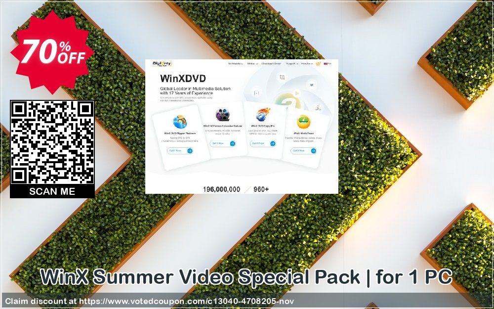 WinX Summer Video Special Pack | for 1 PC Coupon, discount 2023 B2S Pack. Promotion: hottest discount code of WinX Summer Video Special Pack | for 1 PC 2023