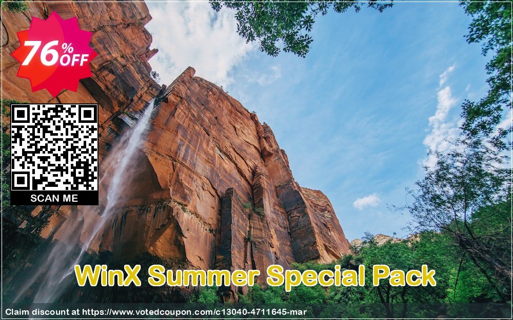 WinX Summer Special Pack Coupon, discount 75% OFF WinX Anniversary Special Pack, verified. Promotion: Exclusive promo code of WinX Anniversary Special Pack, tested & approved