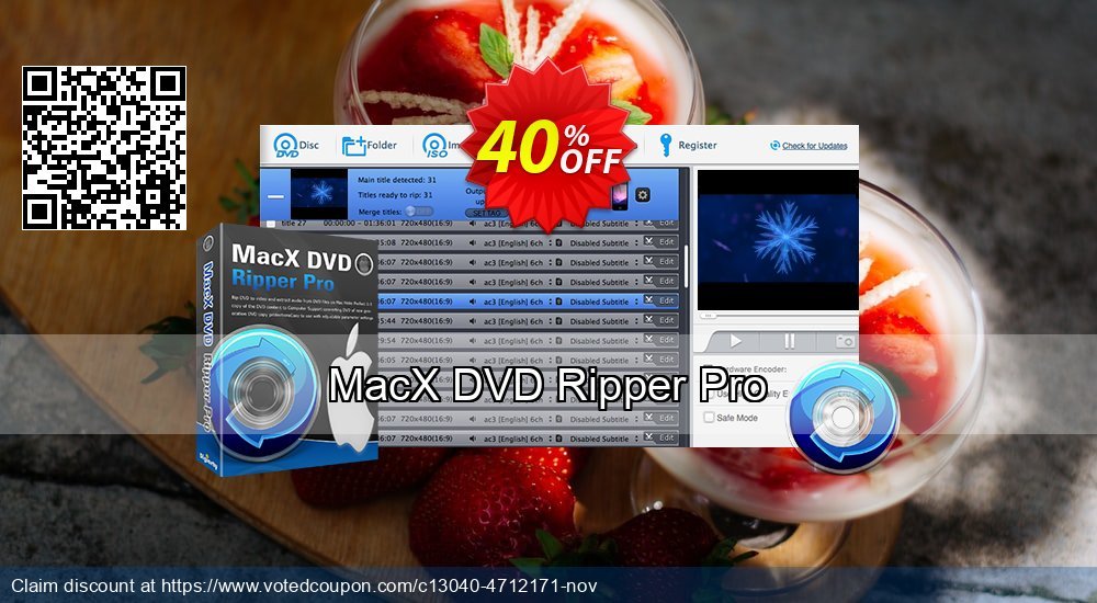 MACX DVD Ripper Pro Coupon, discount 40% OFF MacX DVD Ripper Pro, verified. Promotion: Stunning offer code of MacX DVD Ripper Pro, tested & approved