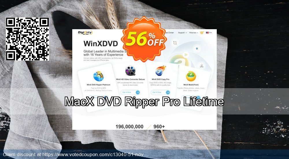 MACX DVD Ripper Pro Lifetime Coupon, discount New Year Promo. Promotion: MacX DVD Ripper Pro discount DRPAFFNEW40