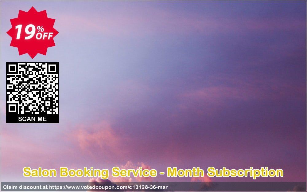 Salon Booking Service - Month Subscription Coupon, discount OrgBusiness coupon (13128). Promotion: OrgBusiness discount coupon (13128)