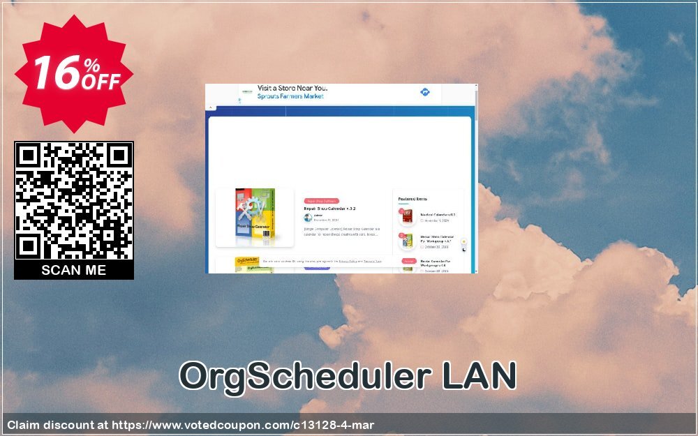 OrgScheduler LAN Coupon, discount OrgBusiness coupon (13128). Promotion: OrgBusiness discount coupon (13128)