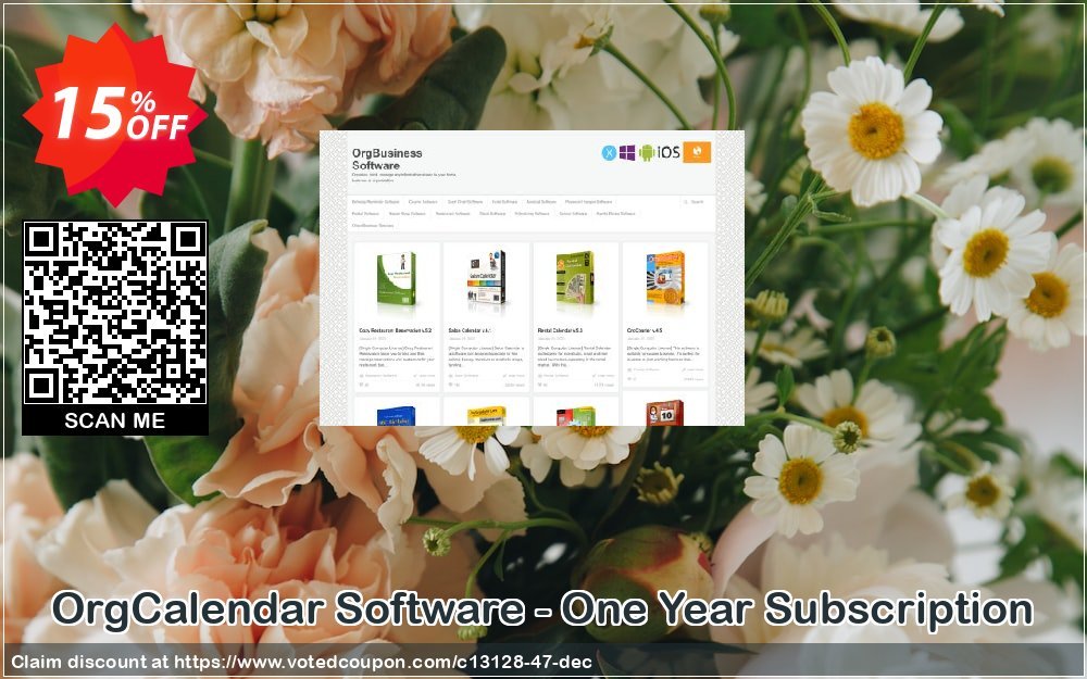 OrgCalendar Software - One Year Subscription Coupon, discount OrgBusiness coupon (13128). Promotion: OrgBusiness discount coupon (13128)