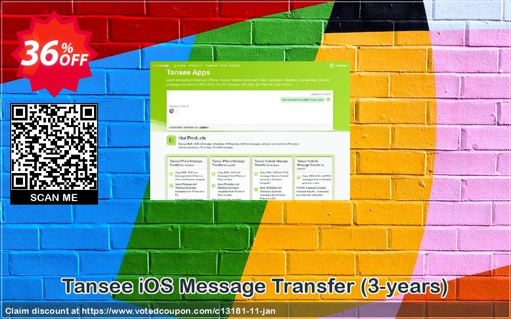 Tansee iOS Message Transfer, 3-years  voted-on promotion codes