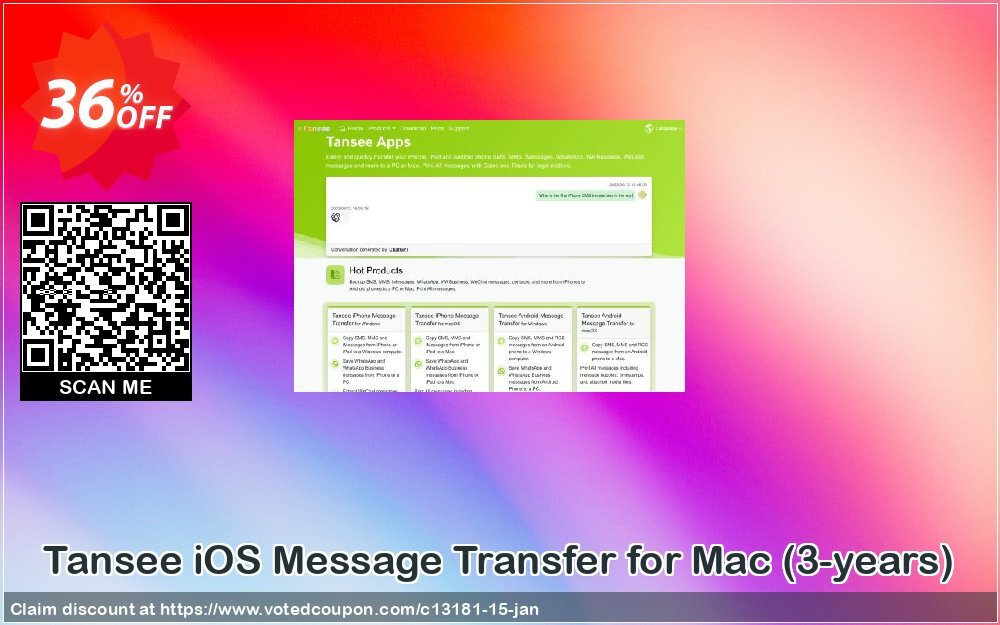 Tansee iOS Message Transfer for MAC, 3-years  Coupon Code Jun 2023, 36% OFF - VotedCoupon