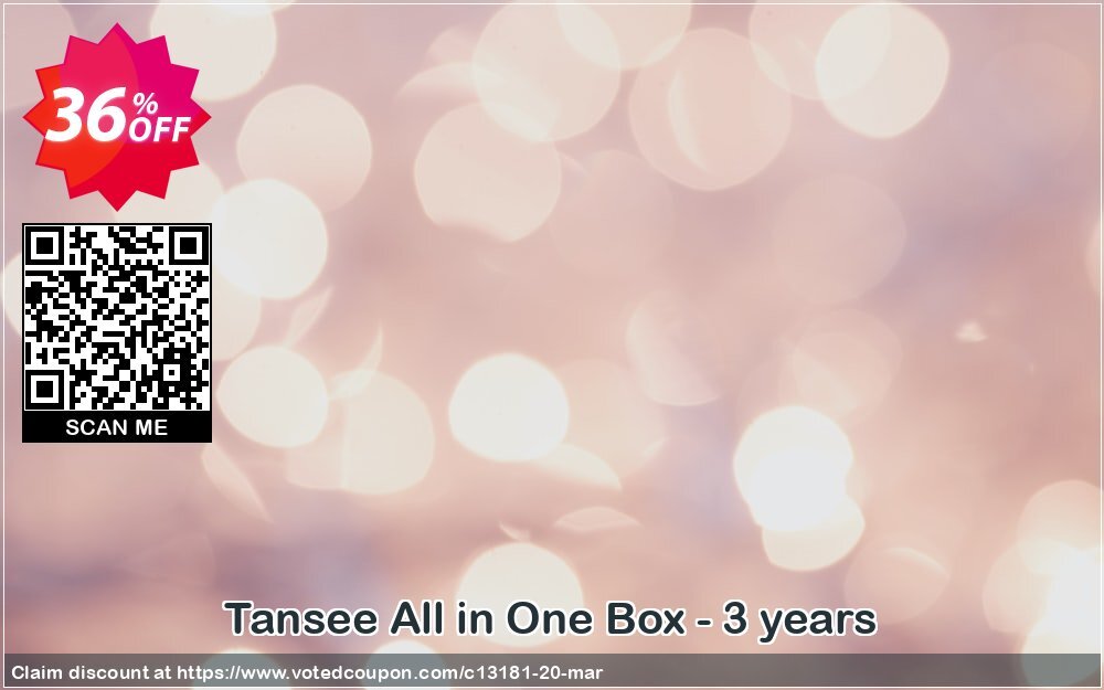 Tansee All in One Box - 3 years Coupon, discount Tansee discount codes 13181. Promotion: 13181-3