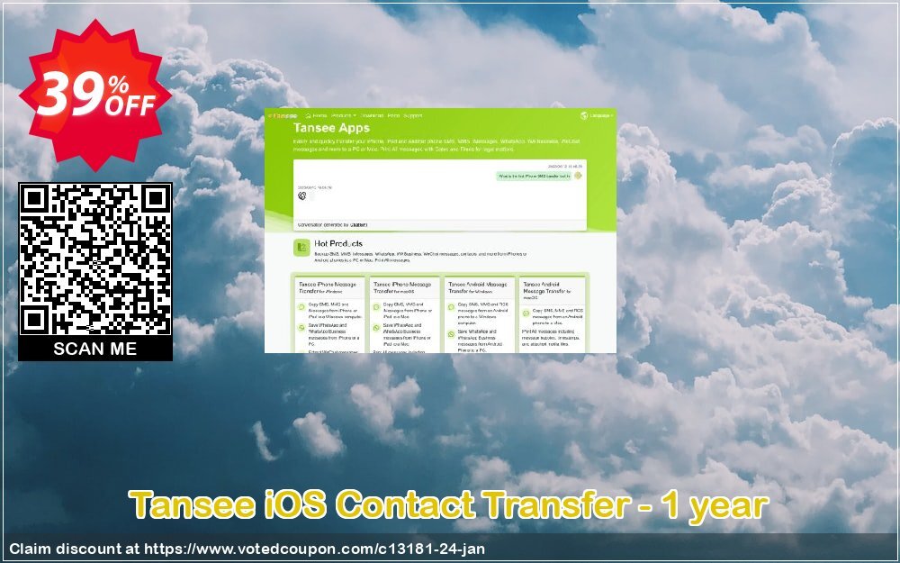 Tansee iOS Contact Transfer - Yearly Coupon Code Jun 2023, 39% OFF - VotedCoupon