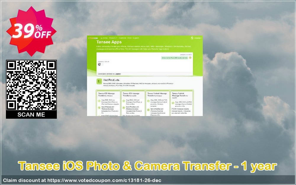Tansee iOS Photo & Camera Transfer - Yearly Coupon, discount Tansee discount codes 13181. Promotion: Tansee discount coupon (13181)