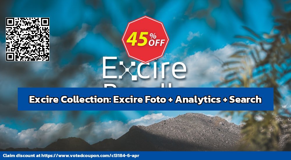 Excire Collection: Excire Foto + Analytics + Search Coupon, discount 45% OFF Excire Collection: Excire Foto + Analytics + Search, verified. Promotion: Imposing deals code of Excire Collection: Excire Foto + Analytics + Search, tested & approved