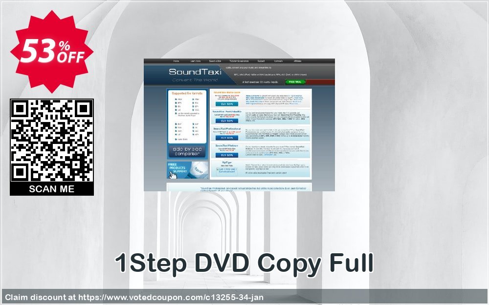 1Step DVD Copy Full Coupon, discount Christmas 50% 2013. Promotion: 