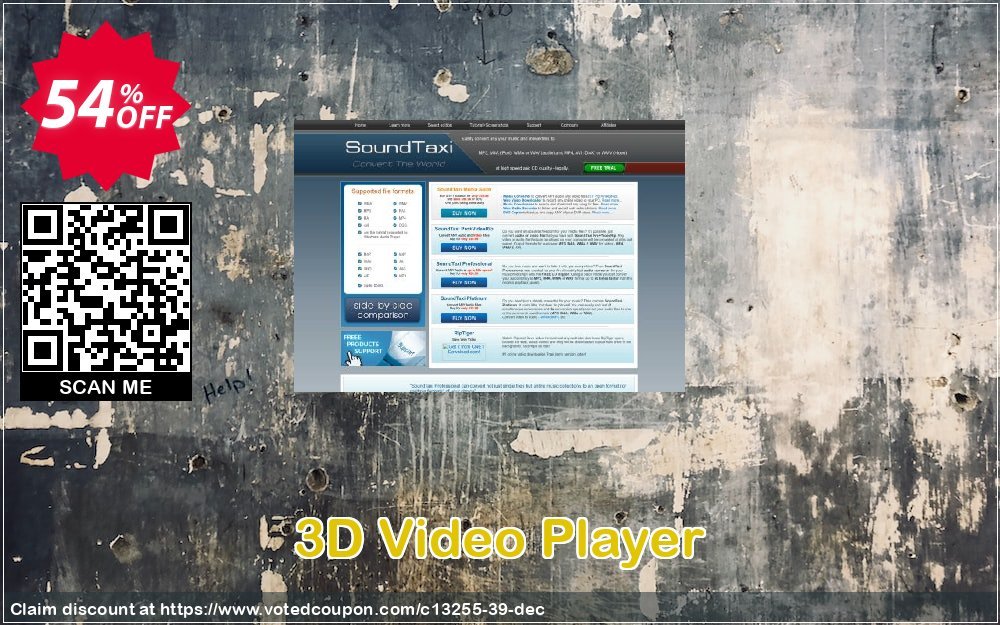 3D Video Player Coupon, discount Christmas 50% 2013. Promotion: 