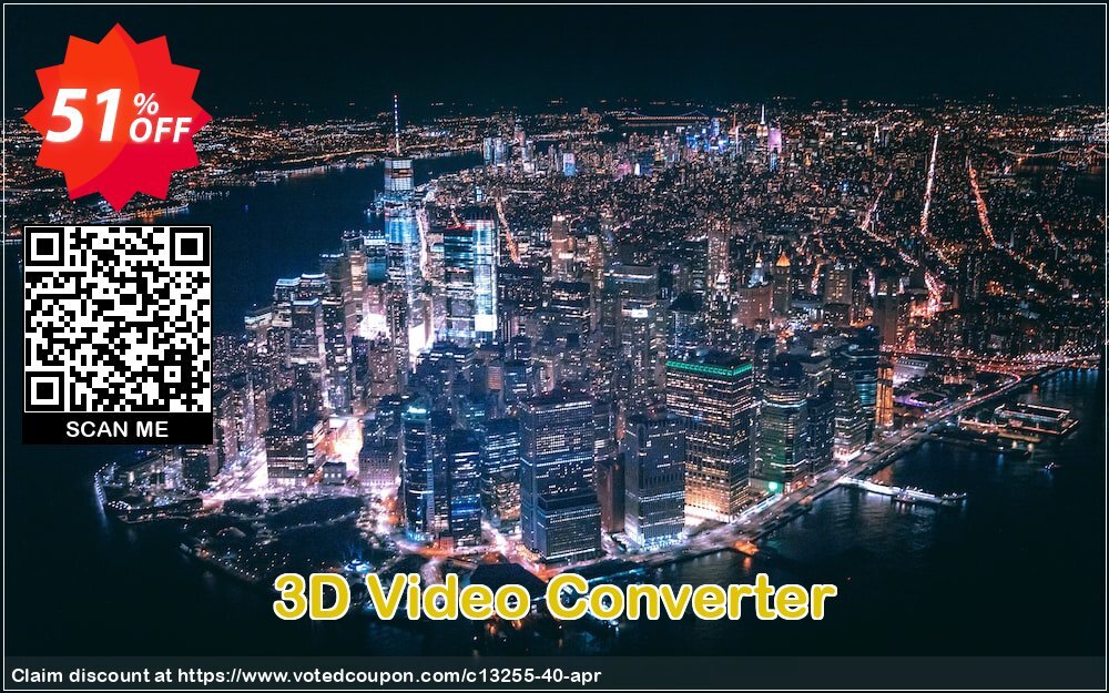 3D Video Converter Coupon, discount Christmas 50% 2013. Promotion: 