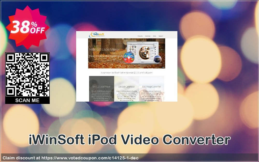 iWinSoft iPod Video Converter Coupon, discount Discount of iwinsoft.com (14125). Promotion: Coupon code from Iwinsoft.com