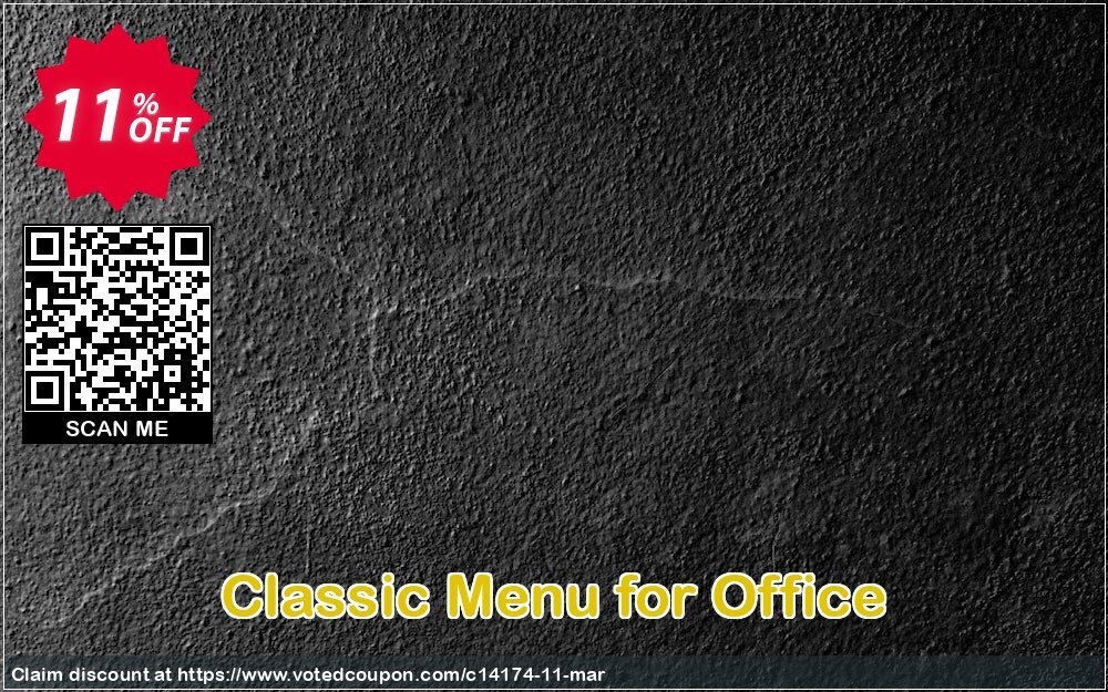 Classic Menu for Office Coupon, discount Add-in tools coupon (14174). Promotion: Addintools discount