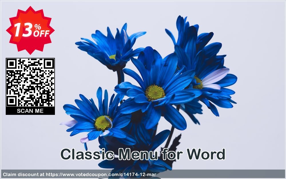 Classic Menu for Word Coupon, discount Add-in tools coupon (14174). Promotion: Addintools discount