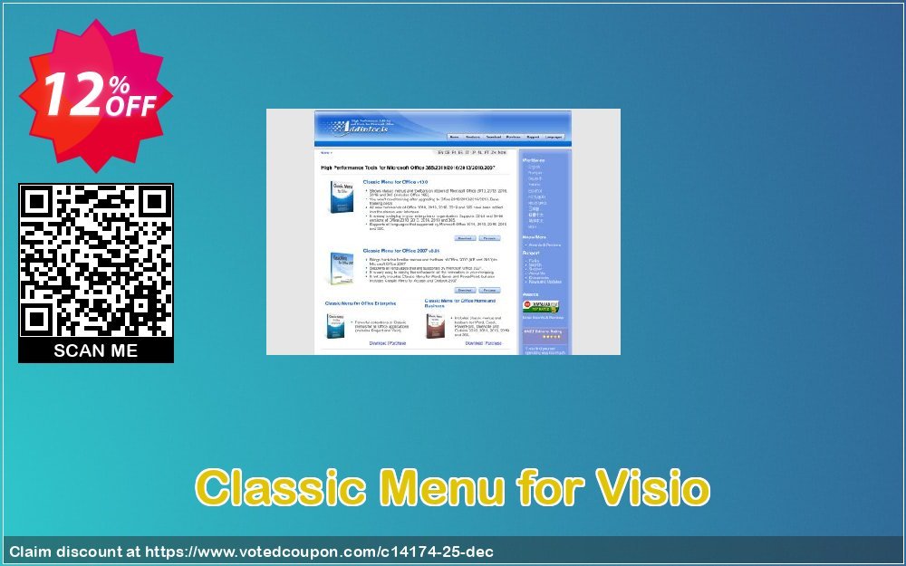 Classic Menu for Visio Coupon, discount Add-in tools coupon (14174). Promotion: Addintools discount