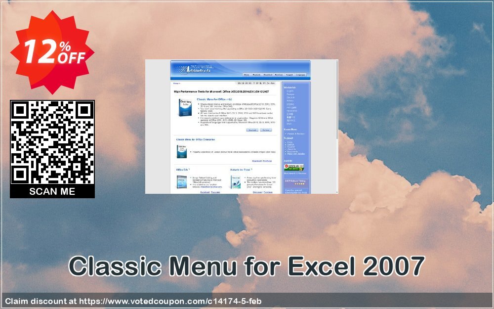 Classic Menu for Excel 2007 Coupon, discount Add-in tools coupon (14174). Promotion: Addintools discount