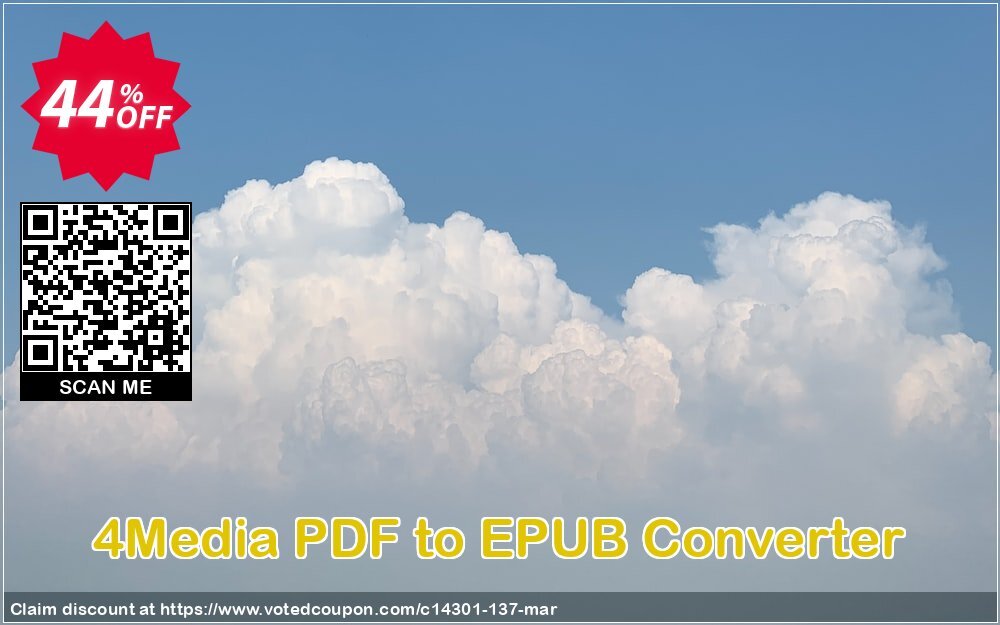 4Media PDF to EPUB Converter Coupon, discount Coupon for 5300. Promotion: 