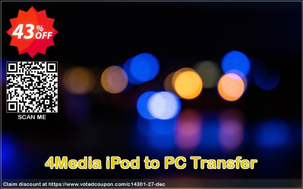 4Media iPod to PC Transfer Coupon, discount Coupon for 5300. Promotion: 