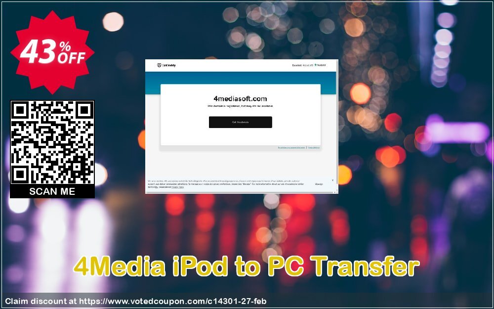 4Media iPod to PC Transfer Coupon, discount Coupon for 5300. Promotion: 