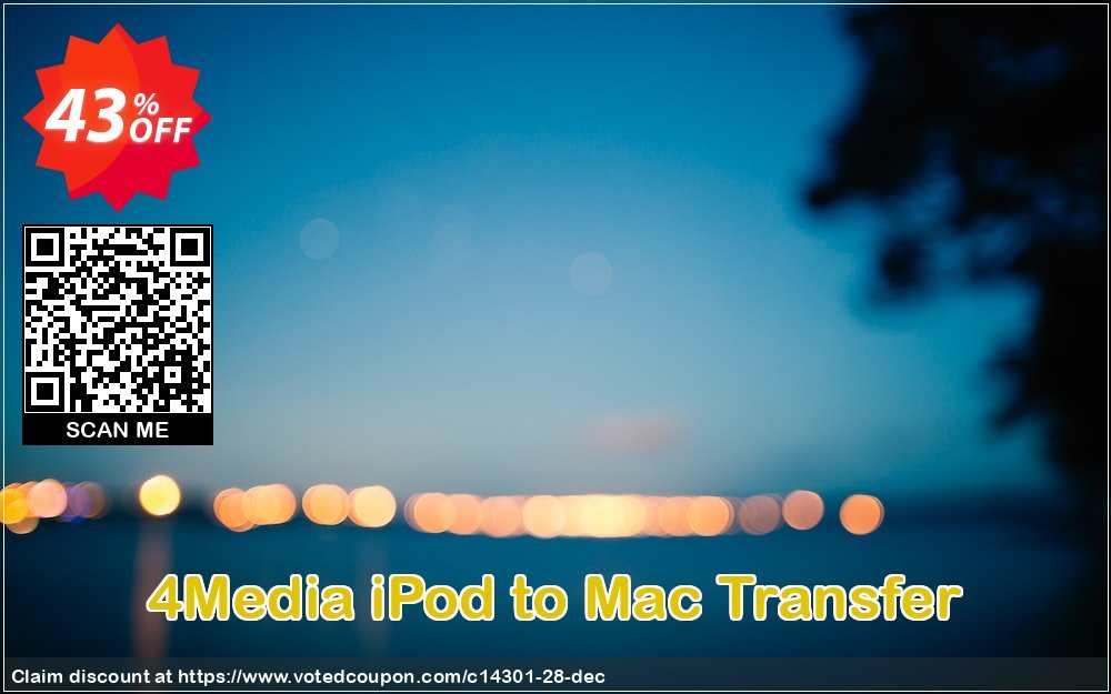 4Media iPod to MAC Transfer Coupon, discount Coupon for 5300. Promotion: 