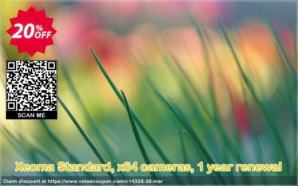 Xeoma Standard, x64 cameras, Yearly renewal Coupon Code May 2024, 20% OFF - VotedCoupon