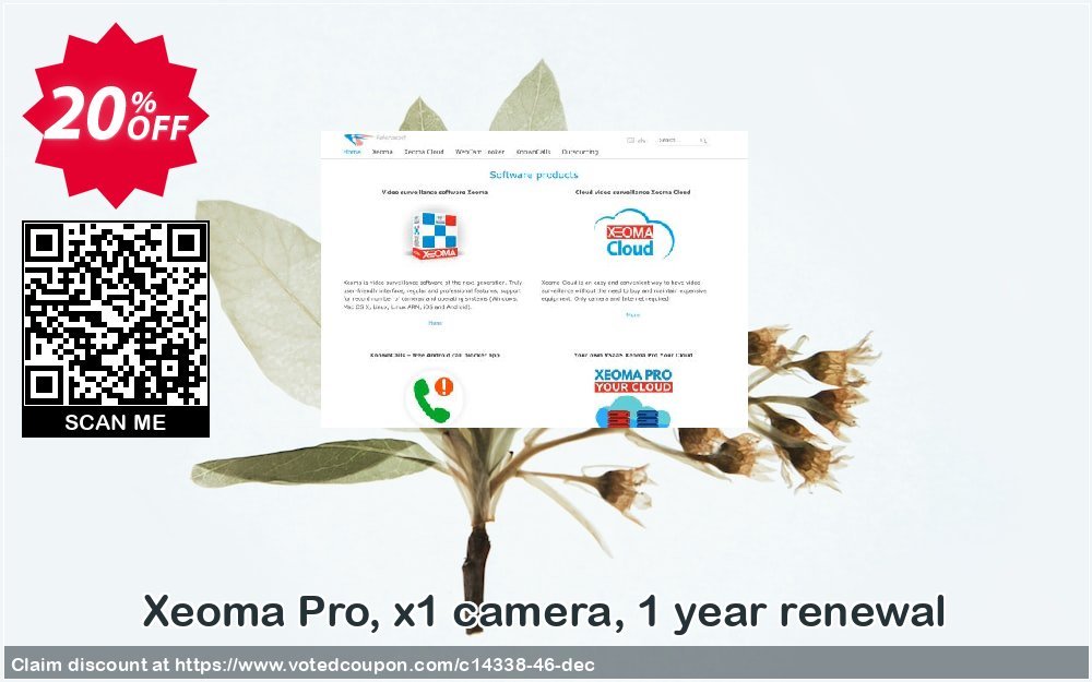 Xeoma Pro, x1 camera, Yearly renewal Coupon, discount Felenasoft Xeoma coupon discount codes (14338). Promotion: Felenasoft Xeoma coupon discount codes (14338)