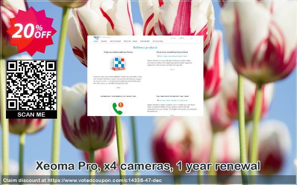 Xeoma Pro, x4 cameras, Yearly renewal Coupon, discount Felenasoft Xeoma coupon discount codes (14338). Promotion: Felenasoft Xeoma coupon discount codes (14338)