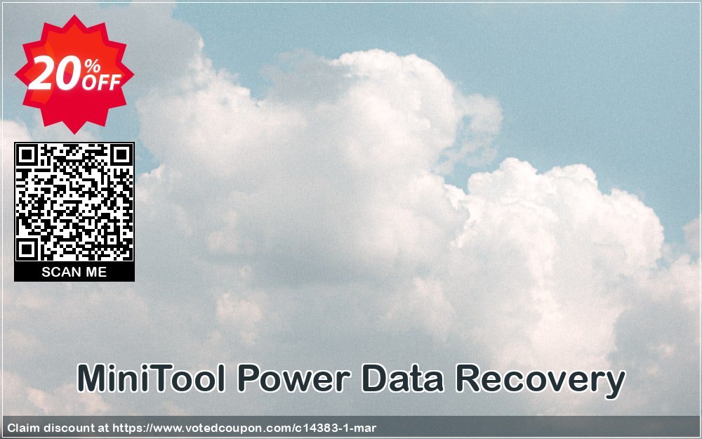 MiniTool Power Data Recovery Coupon, discount 20% off. Promotion: reseller 20% off