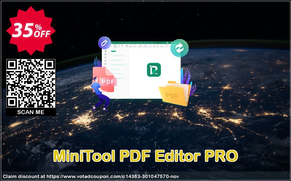 MiniTool PDF Editor PRO Coupon Code May 2024, 35% OFF - VotedCoupon