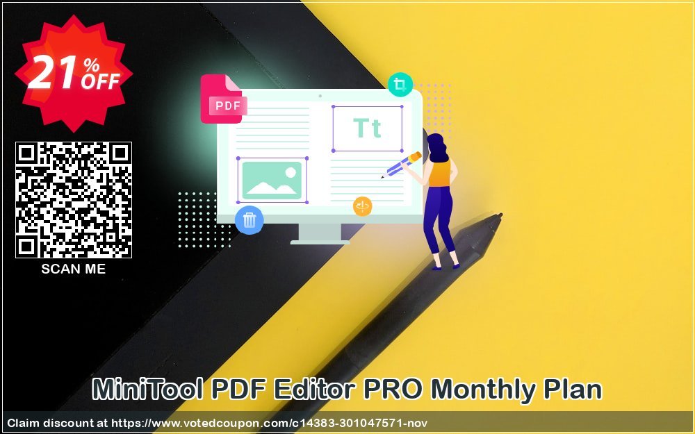 MiniTool PDF Editor PRO Monthly Plan Coupon Code May 2024, 21% OFF - VotedCoupon