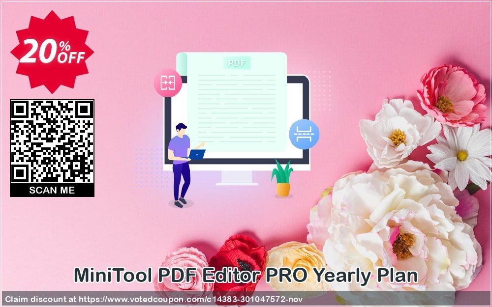 MiniTool PDF Editor PRO Yearly Plan voted-on promotion codes