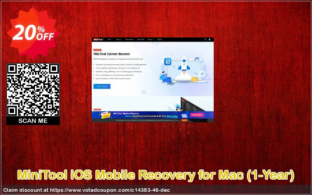MiniTool iOS Mobile Recovery for MAC, 1-Year  Coupon Code Dec 2023, 20% OFF - VotedCoupon