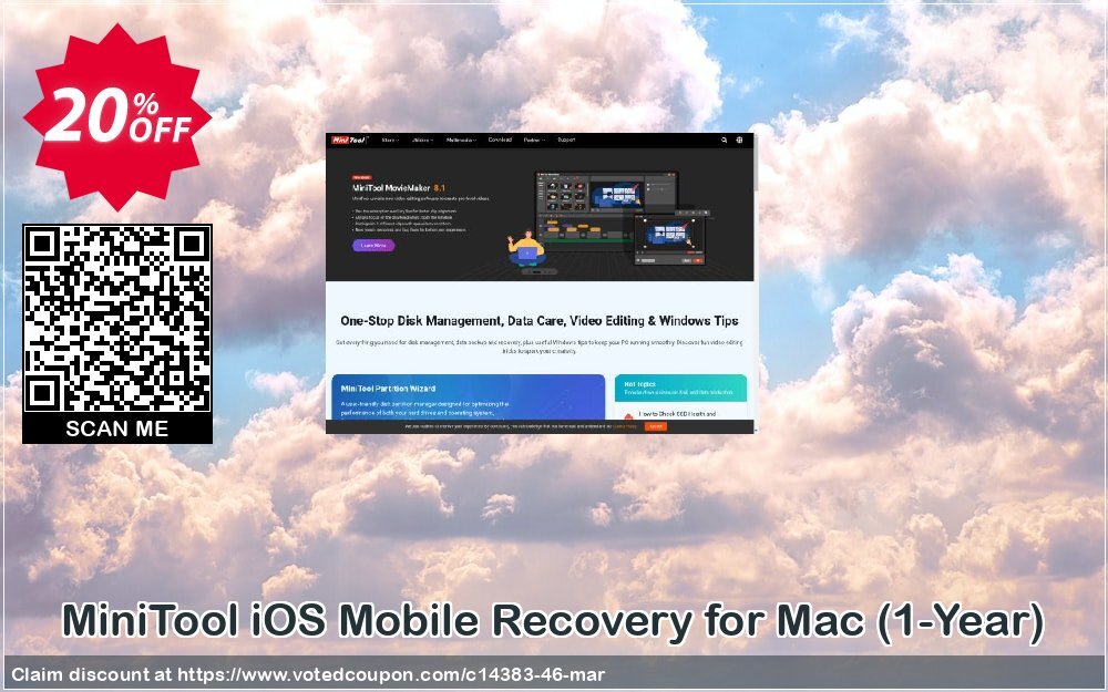 MiniTool iOS Mobile Recovery for MAC, 1-Year  Coupon Code Apr 2024, 20% OFF - VotedCoupon