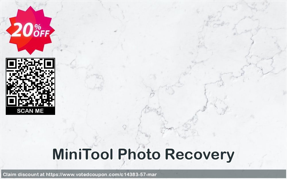 MiniTool Photo Recovery Coupon, discount 20% off. Promotion: 