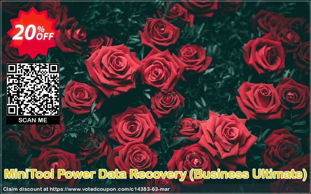 MiniTool Power Data Recovery, Business Ultimate  Coupon, discount 20% off. Promotion: 