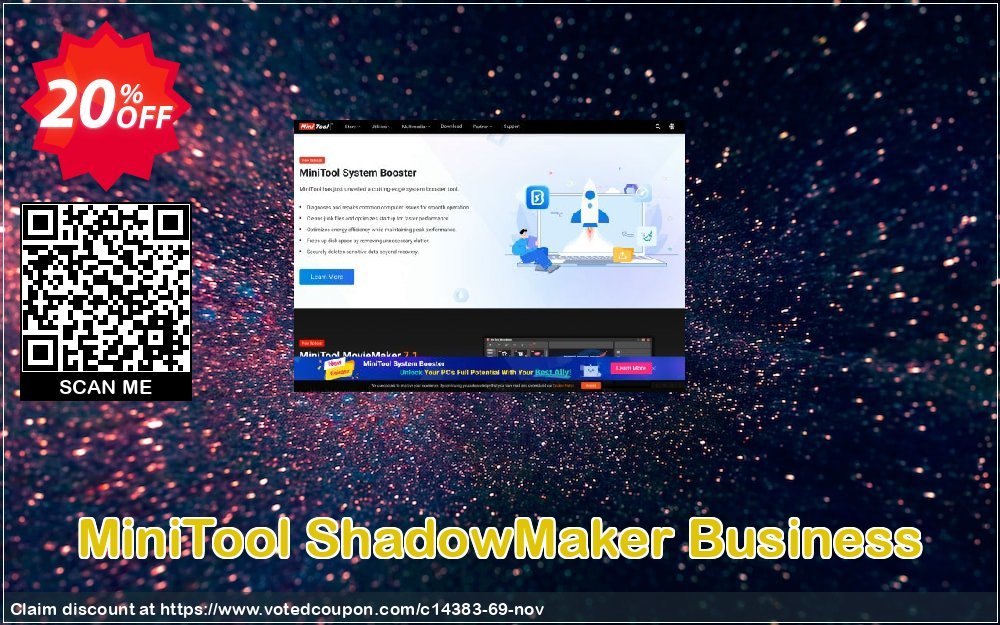 MiniTool ShadowMaker Business Coupon, discount 20% off. Promotion: 