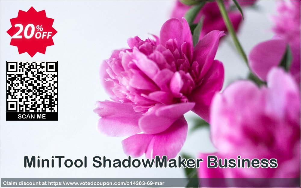 MiniTool ShadowMaker Business Coupon, discount 20% off. Promotion: