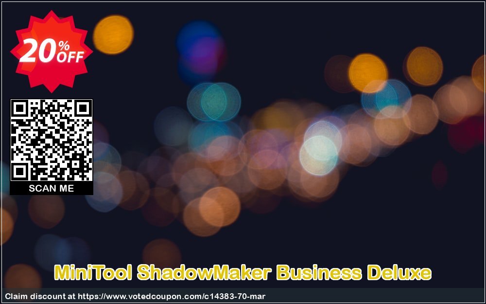 MiniTool ShadowMaker Business Deluxe Coupon, discount 20% off. Promotion: 