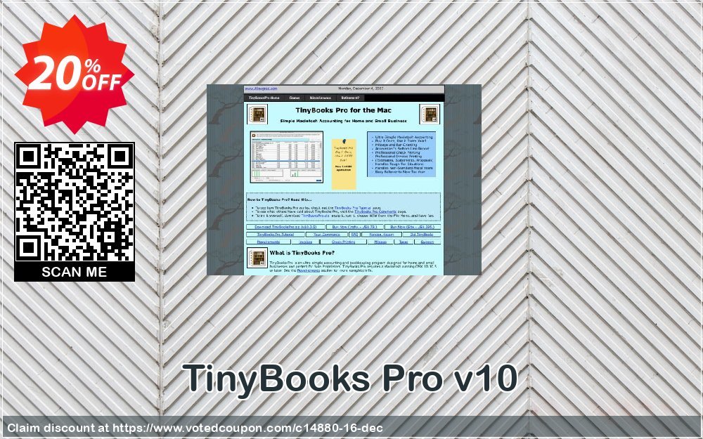 TinyBooks Pro v10 Coupon Code Apr 2024, 20% OFF - VotedCoupon